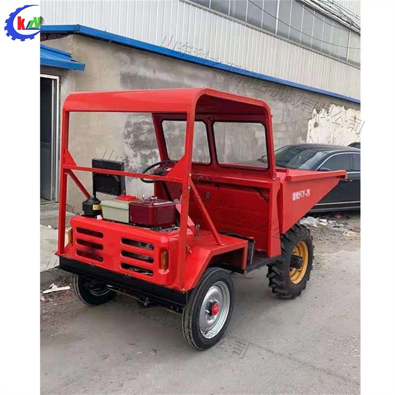 短途物料液压运输车 小型座驾式自卸翻斗车 建筑工地施工工具车