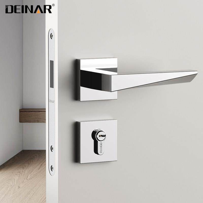 DEINAR迪纳法式卧室门锁门把手房门锁室内房门静音磁吸门锁铜锁芯