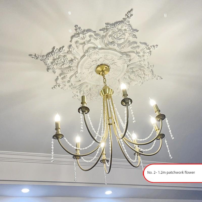 法国Pu灯面板拼花组合灯座无障碍豪华天花板形状装饰灯池彷石膏盘