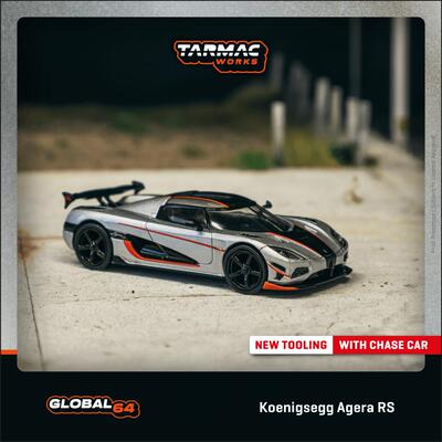 TW 1:64 柯尼塞格 Koenigsegg Agera RS 银黑 合金汽车模型