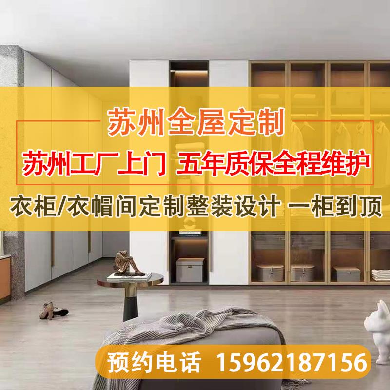 衣柜全屋定苏州定制步入式衣帽间平开门现代简约整体实木家具定做