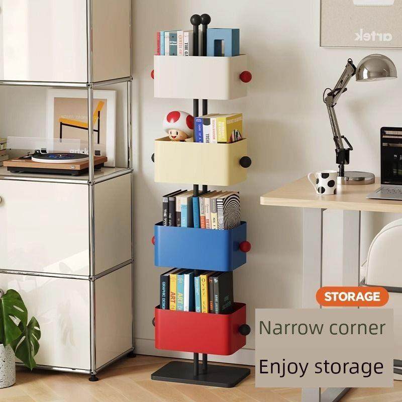 方盒书架客厅家用儿童落地转角置物架简易彩色卧室铁艺杂志架,住宅家具,红木书柜/书架,淘宝优惠券,粉丝福利购,淘宝优惠卷