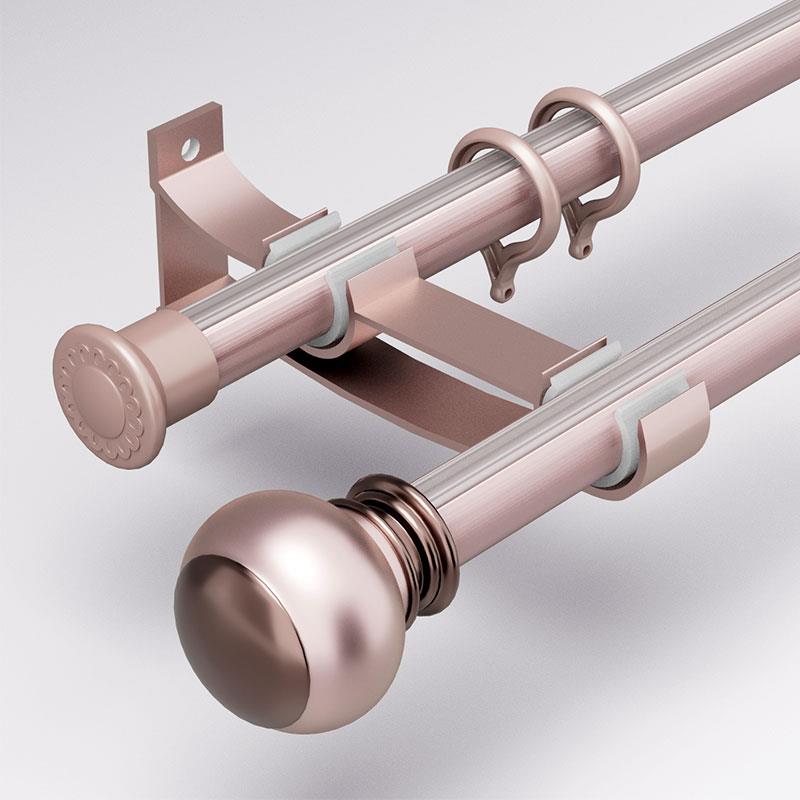 窗帘杆罗马杆一整套支架窗帘杆轨道铝合金顶装单杆双轨挂钩环全套