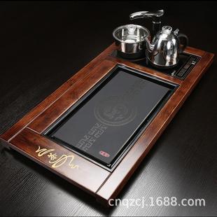 一体整套 实木茶盘家用茶台茶海客厅全自动烧水壶上水功夫茶具套装