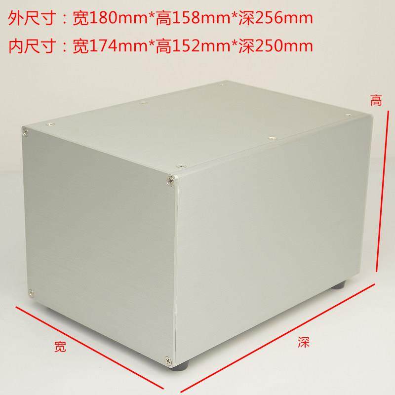 180全铝合金电源机箱 多用途仪器DIY壳体 工控功放胆机前后级箱