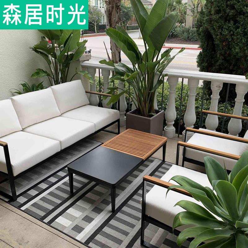 北欧户外休闲藤编沙发庭院阳台露台藤椅组合防晒防水花园别墅家具