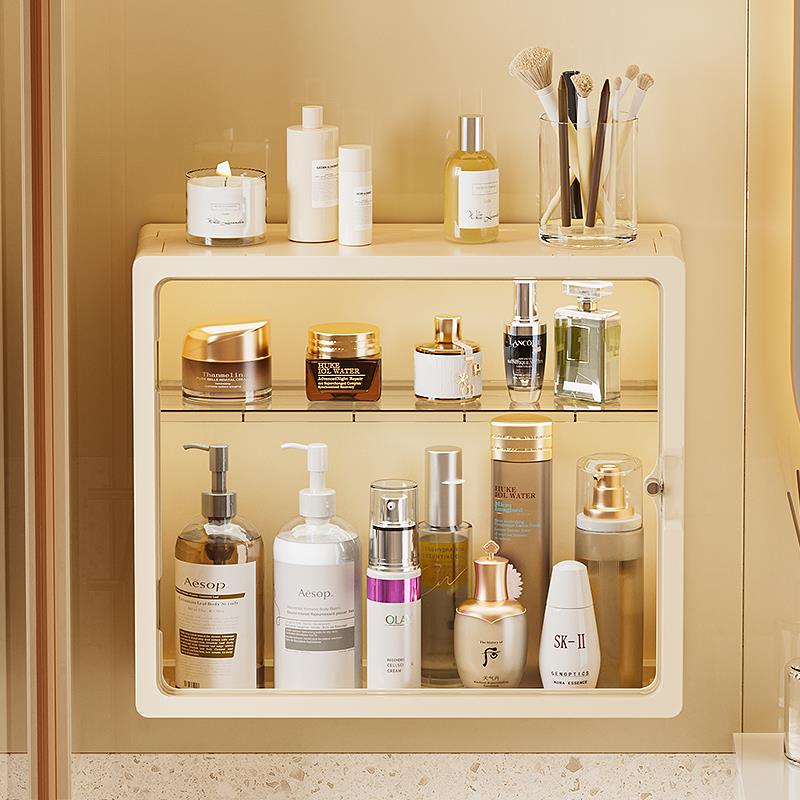 化妆品收纳盒壁挂式墙面上储物盒卫生间浴室收纳架卧室橱柜置物架