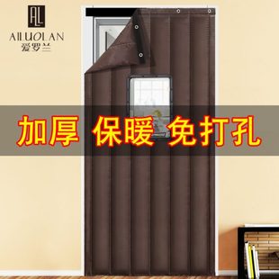 空调棉门帘子加厚家用卧室隔音保温挡风保暖防寒防风隔断帘 秋冬季