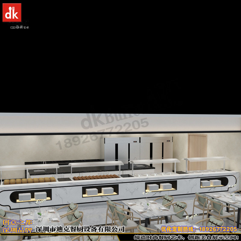 国内外餐馆布菲台设计 酒店餐厅设计装修 buffet高端自助餐台定制