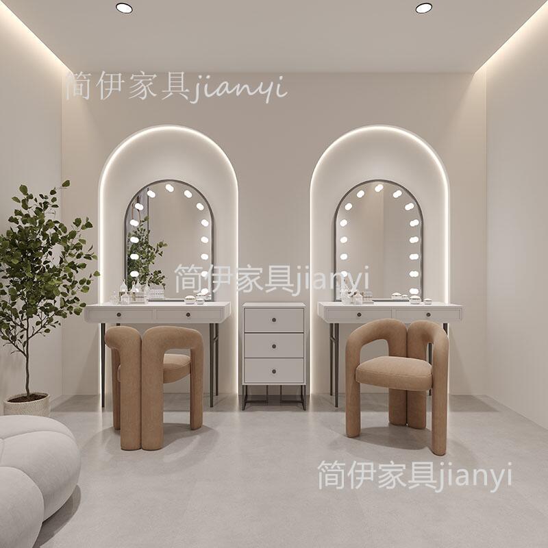 影楼化妆台带灯专业化妆师化妆桌婚纱摄影美容店工作室专用梳妆台