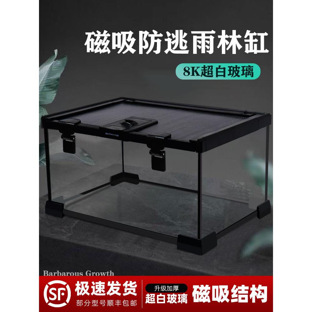 BG爬宠饲养箱玻璃生态雨林造景睫角守宫蜥蜴蜘蛛宠物蛇爬虫饲养盒