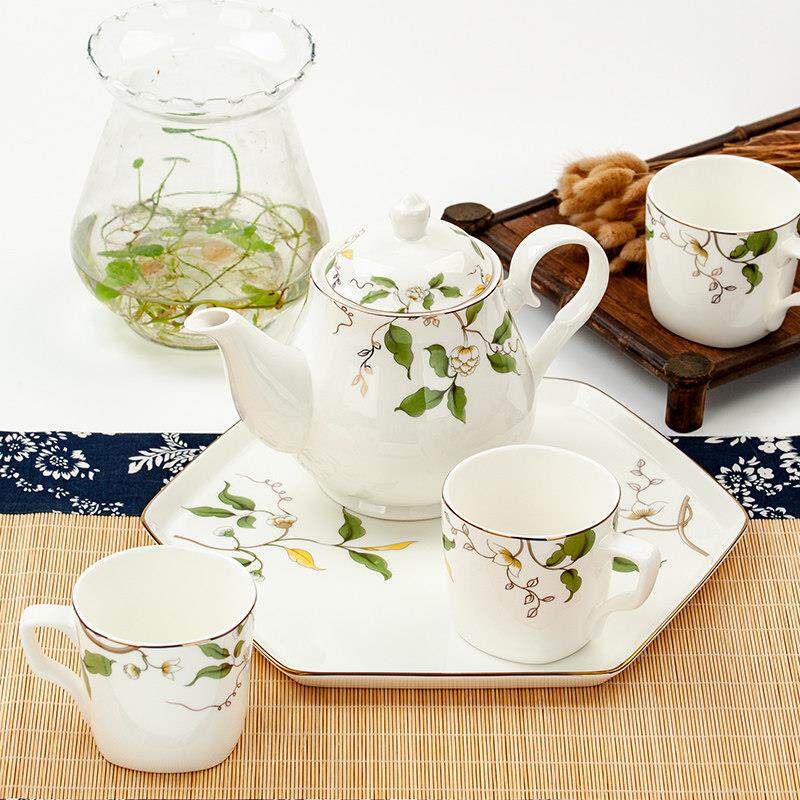 中式手工骨瓷茶具套装 家用简约功夫茶具送礼佳品