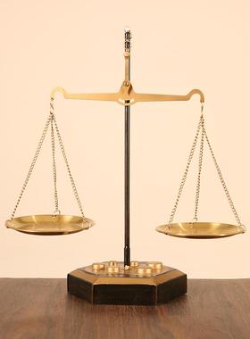 欧式怀旧北欧金属轻奢铁艺天平工艺秤道具玄关餐桌浪漫装饰摆饰