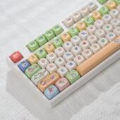 漫步猫H108机械键盘108键有线全键无冲女生办公游戏可爱个性 白光