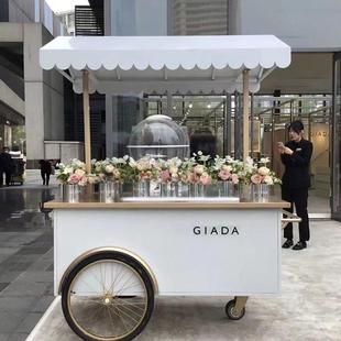 摊贩手推车夜市摊贩户外展示门入口活动推广多功能移动手推摊贩推