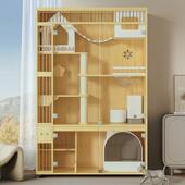 猫笼子实木家用猫柜室内猫窝超大自由空间豪华猫别墅定制猫舍猫屋