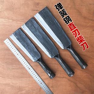 弹簧钢手工锻打柴刀直刃竹篾匠小柴刀砍树竹户外钓鱼开路农用镰刀