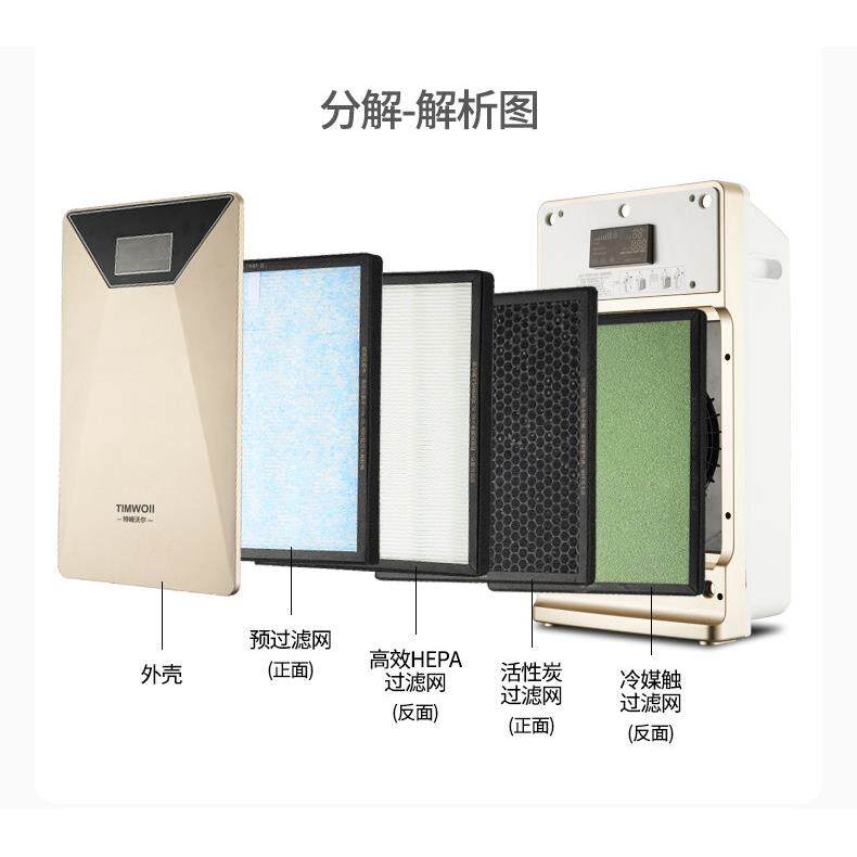 TIMWOII空气净化器TH-128 TH-138通用过滤网 滤芯 耗材