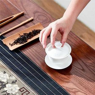 白瓷羊脂玉白瓷玉瓷纯白小号盖碗小茶杯家用泡茶功夫茶具白色迷你