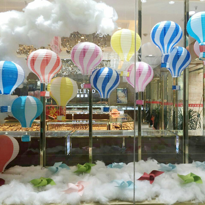 热气球装饰灯笼h挂件幼儿园吊饰商场走廊超市店铺春季氛围布置挂