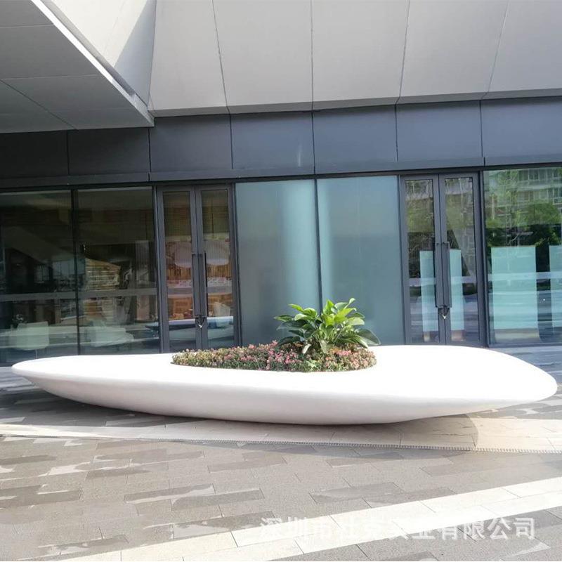 玻璃钢花盆座椅商场休闲椅户外广场异形大花池酒店休息区等候椅子