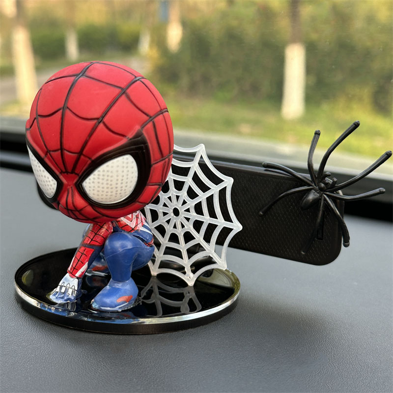 蜘蛛侠汽车临时停车号码牌网红个A性车内摆件车载女移车挪车电话