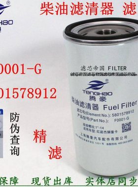 5801578912柴滤芯F0001-G适配上汽红岩杰狮C13 C9 500柴油滤清器
