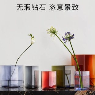 Iittala伊塔拉茹图系列北欧芬兰进口轻奢玻璃花瓶艺术