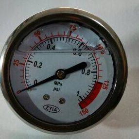 背后直径61mm 净水器压力表 压力1mpa 150psi 耐震压力表 ZYIA