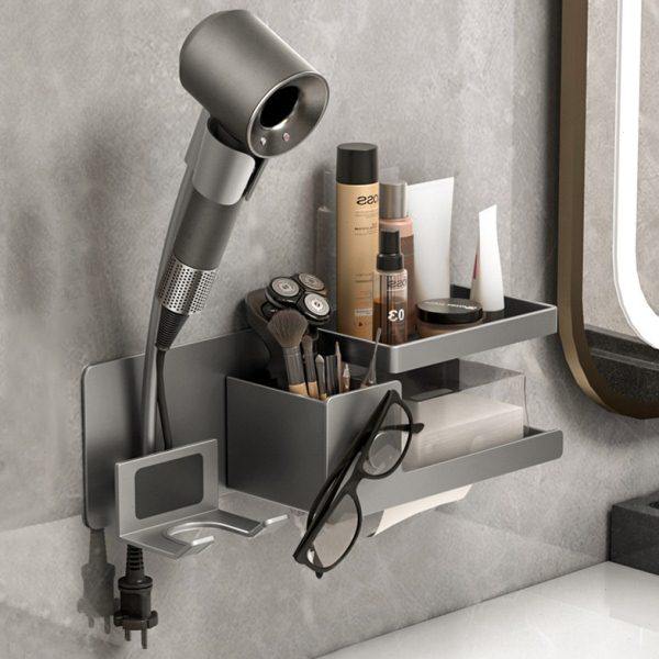 懒人吹风机支架免打孔壁挂式免手拿浴室置物架卫生间风筒收纳架子,家庭/个人清洁工具,吹风机置物架,淘宝优惠券,粉丝福利购,淘宝优惠卷