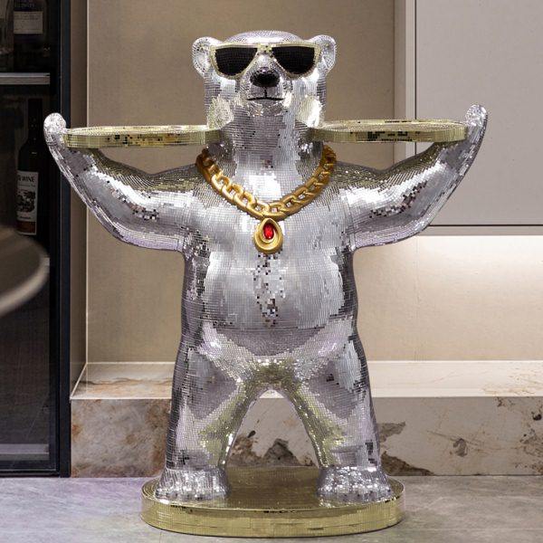 炫酷熊客厅别墅大型落地摆件电视柜沙发托盘公司商场高级感装饰品,家居饰品,落地摆件,淘宝优惠券,粉丝福利购,淘宝优惠卷