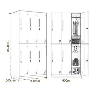 薄边更衣柜拆装铁皮柜储物柜员工柜寄存包柜鞋柜二门更衣柜工厂