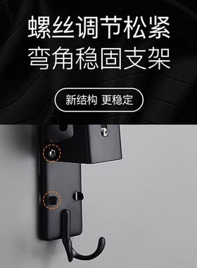 黑色微波炉架壁挂式n厨房304不锈钢架子微波炉烤箱置物架支架家用