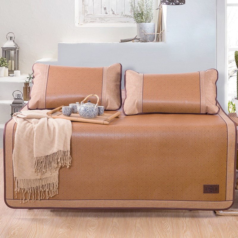 夏季凉席家用1.8床三件套藤席子定制空调1.5米单人宿舍1.2