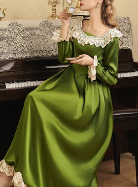 救赎晚礼服女士宴会优雅易接近奢华小众优雅礼服法式优雅绿色日常