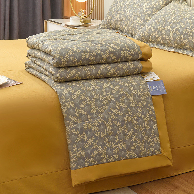 夏被空调被夏季双层纱大豆被子四件套夏I凉被芯夏天单人宿舍可机