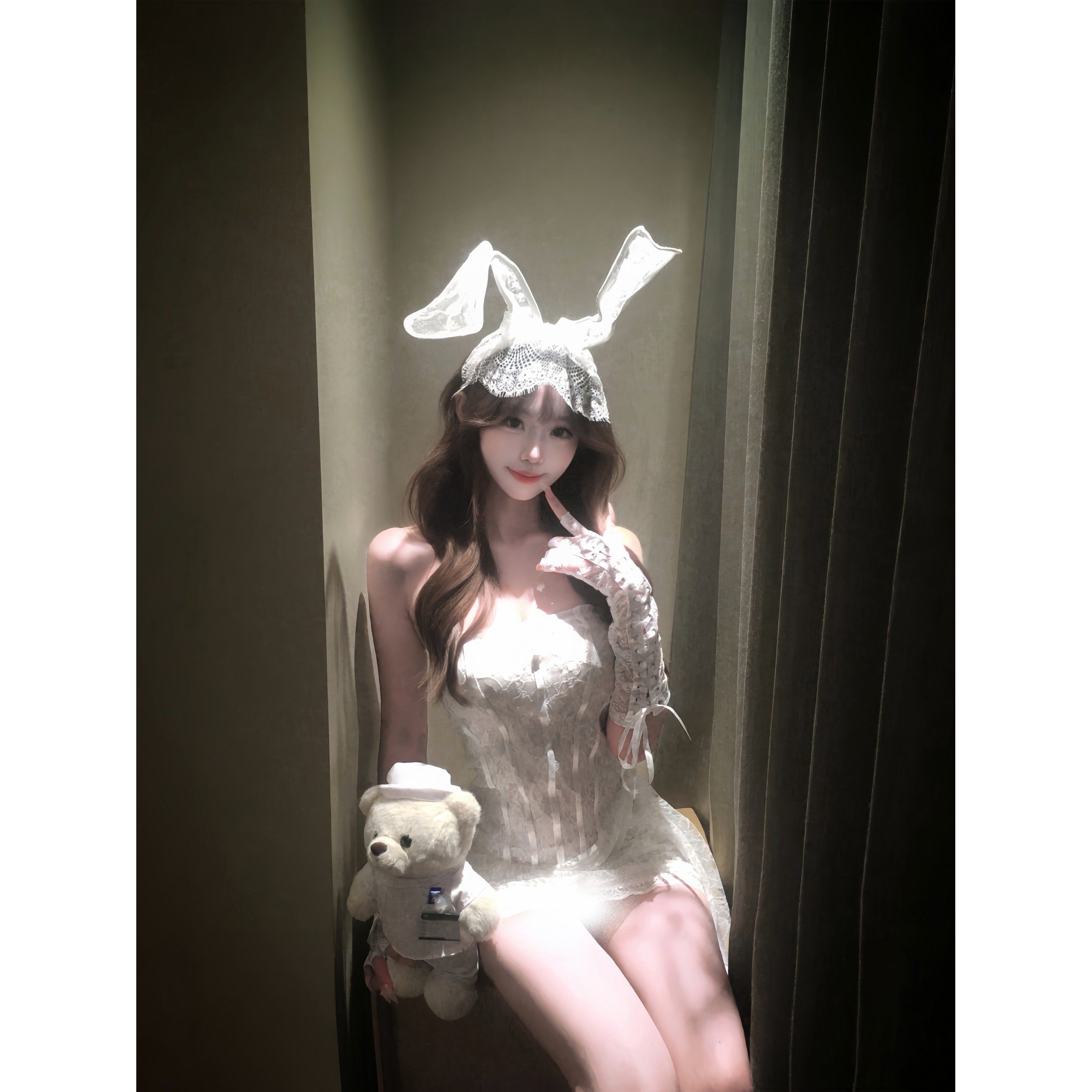 黛柔【蕾丝小兔】性感诱惑cos兔女郎 修身绑带抹胸鱼骨包臀连衣裙,女士内衣/男士内衣/家居服,内衣配件,淘宝优惠券,粉丝福利购,淘宝优惠卷