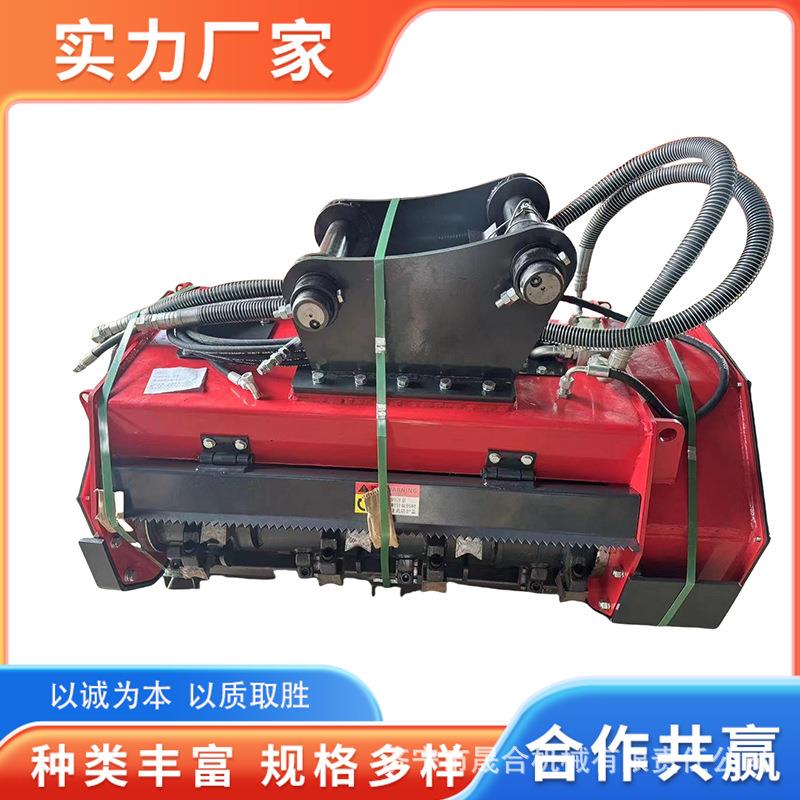 挖掘机液压拓荒机割灌机全自动大型开荒杂草树枝粉碎机械