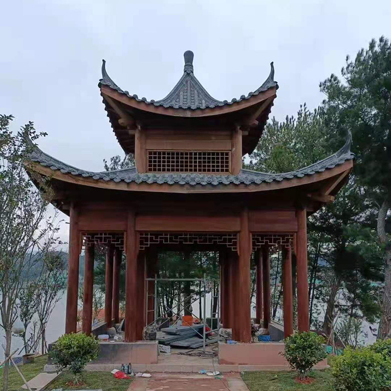 定制户外仿古长廊木质古建走连廊葡萄架回廊架凉亭景观文化牌楼