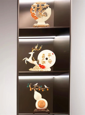 新中式家居客厅i电视柜玄关乔迁新居礼物酒柜新房子布置装饰品摆