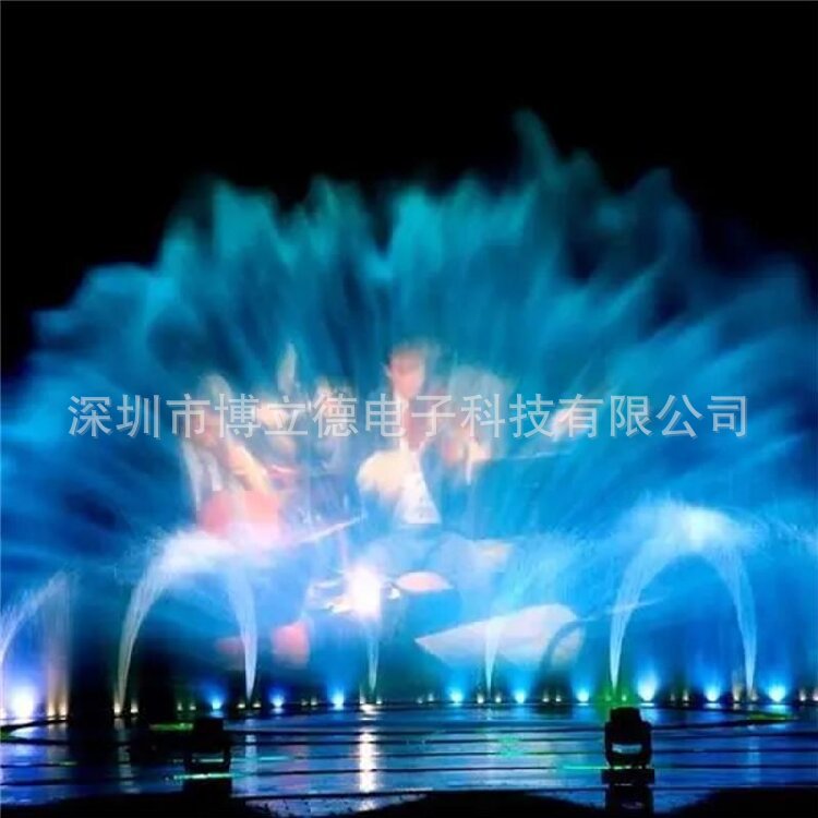 网红新型大型水幕电影水幕喷泉水幕投影水上全息喷泉安装投影仪