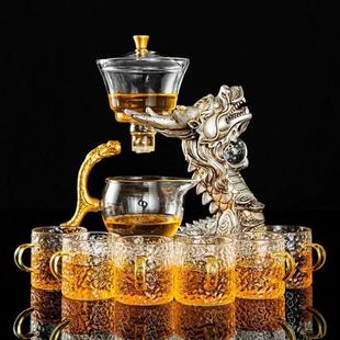 组合懒人家用感应泡茶壶冲泡茶神器功夫茶杯 玻璃半全自动茶具套装