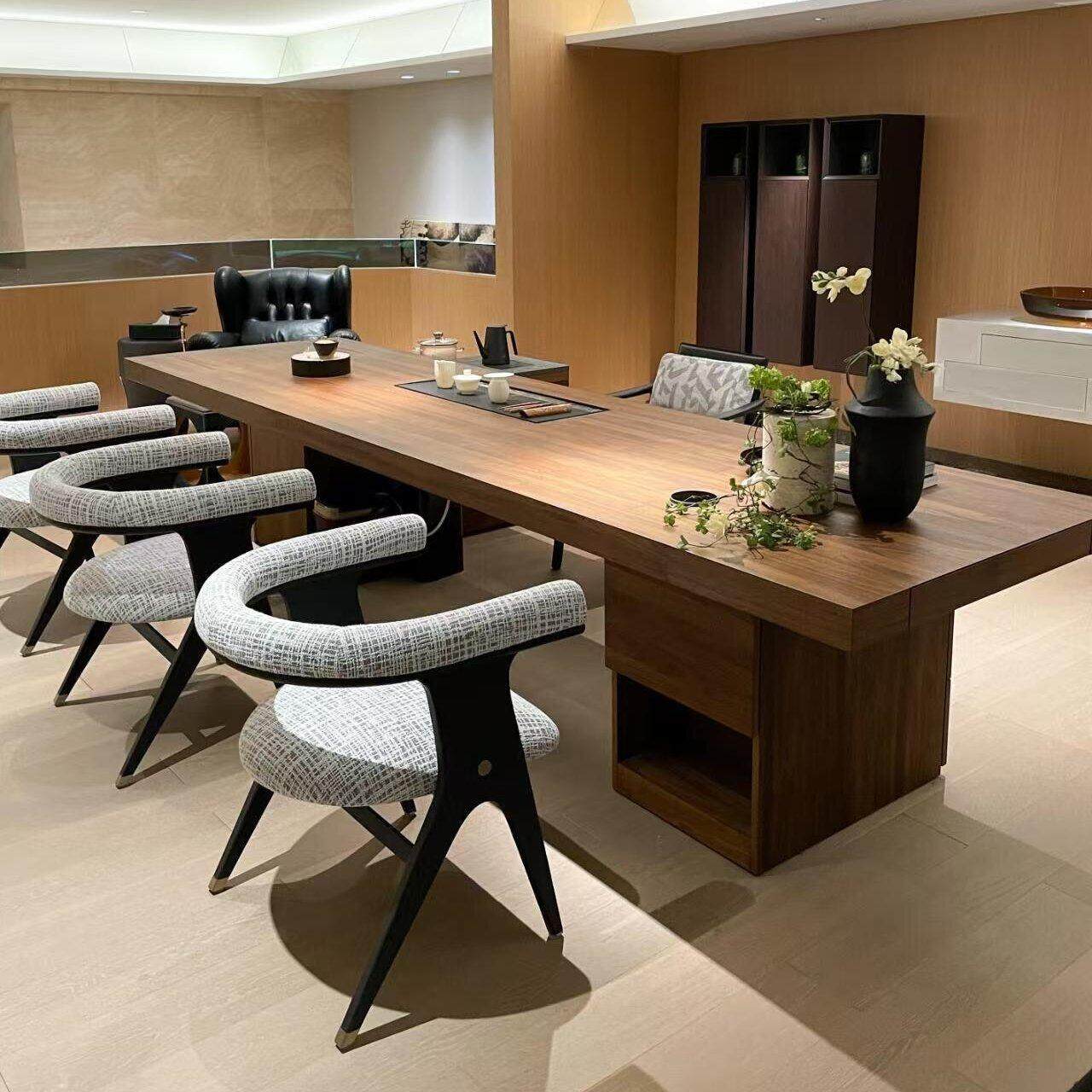 新中式北美黑胡桃木茶桌椅组合轻奢高级感实木泡茶桌茶室茶楼茶台,住宅家具,家用茶台/茶桌,淘宝优惠券,粉丝福利购,淘宝优惠卷