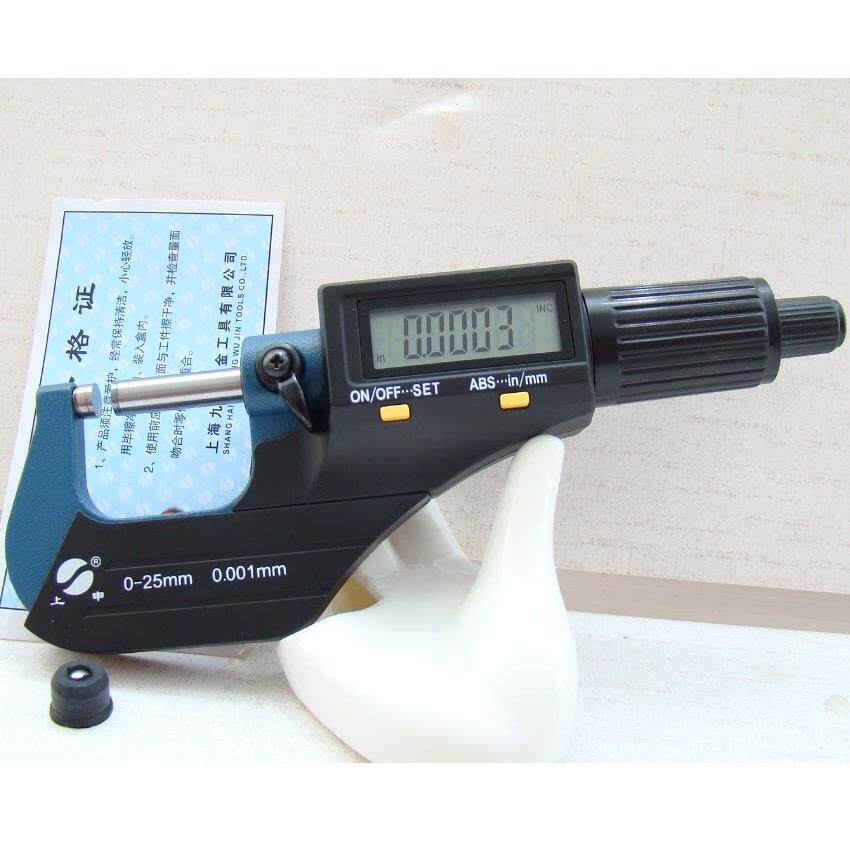 上申数显外径千分尺0-25mm电子分厘卡0-25-50-75-100mm螺旋测微器