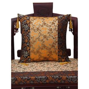 定做红木沙发坐垫中式椅垫彷古典家具垫带靠背厚布艺飘窗座垫靠枕