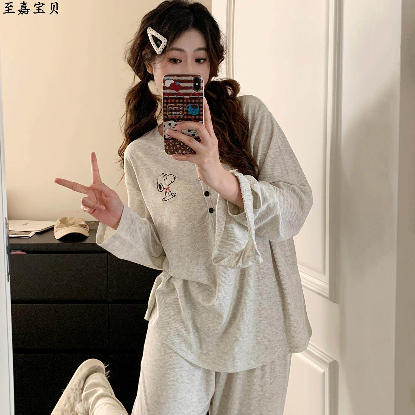 莫代尔月子服夏季薄款带胸垫发带孕妇睡衣孕期哺乳家居服套头外穿