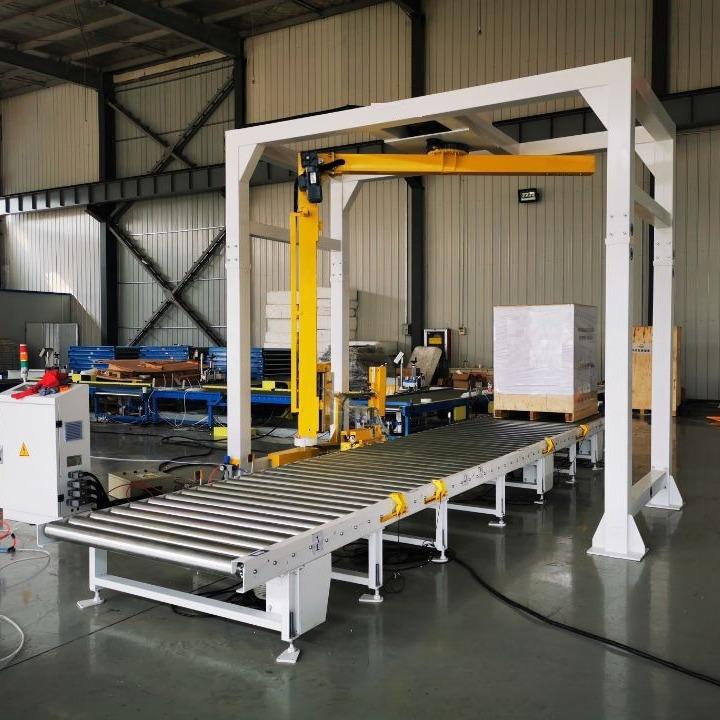 R1800-PL悬臂在线缠绕包装机全自动缠膜机摇臂机裹膜机