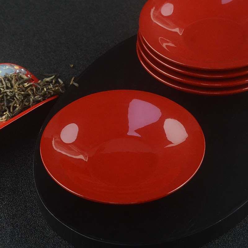 七巷大漆茶杯垫杯托杯垫茶器漆器隔热圆形中国风创意大漆工艺非遗