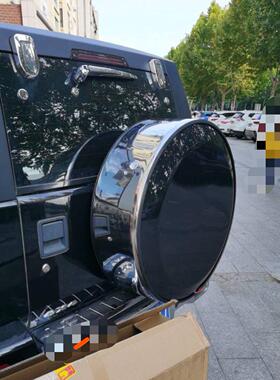北汽Bj40PLUS 北京汽车BJ40L外饰改 不锈钢轮胎罩备胎罩 改装升级