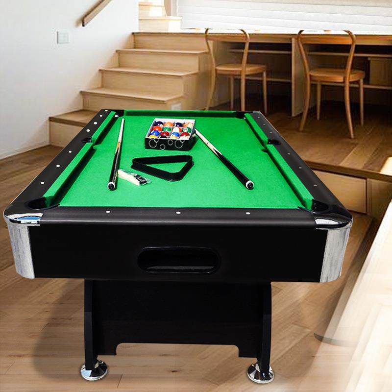 标准台球桌家用中式黑八桌英式斯诺克成人美式桌球台带自动回功能
